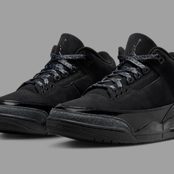 Black Air Jordan3 Sneakers(Black Cat) - Picture 4 of 7